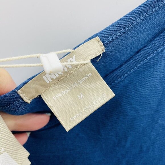 Ink + Ivy Womens Size Medium Jersey Knit Double V Neck Midi Dress Blue $48 - Picture 7 of 9